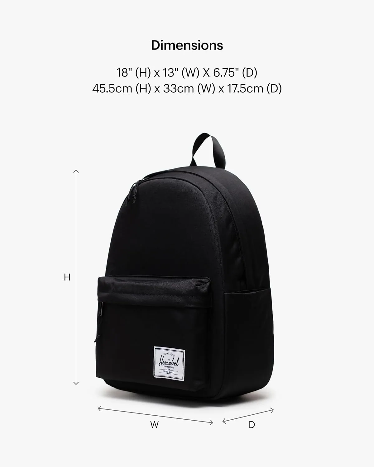 Herschel Classic rugzak 20L Raven Crosshatch compact