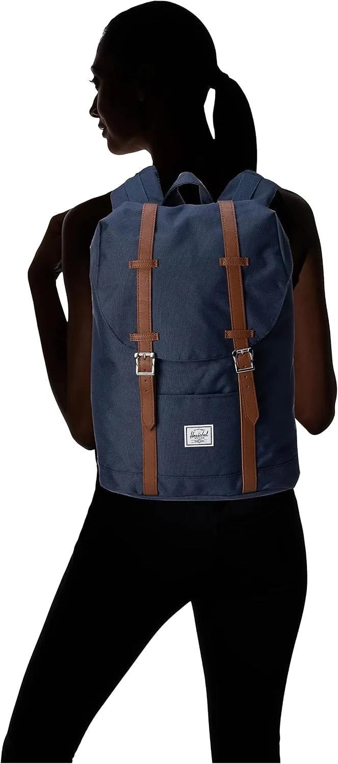 Herschel Supply Retreat 19.5L Rugzak Navy Tan Leer