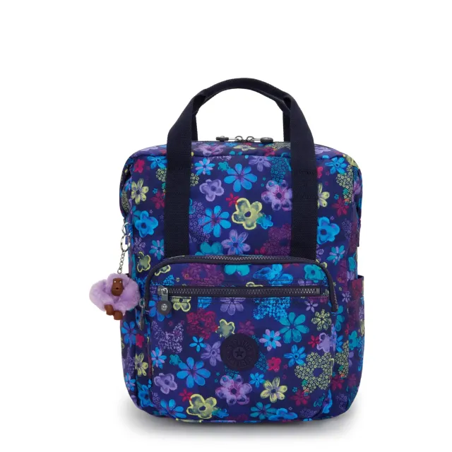 Kipling Buddy rugzak Dark Flower Stamp Medium laptopvak