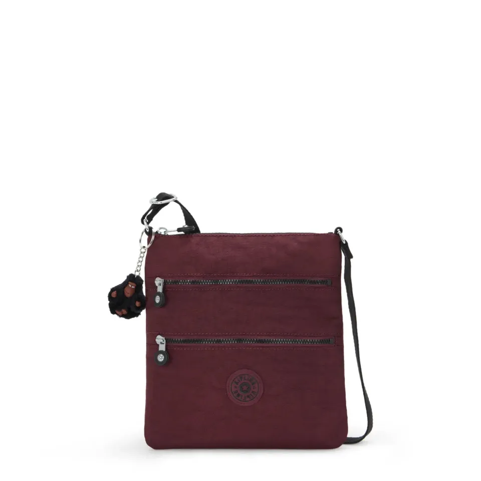 Kipling Keiko crossbody Mulberry Mocha klein met ritsvakken