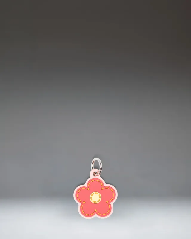 Herschel Daisy Bag Charm tasbedel Pink Daisy siliconen
