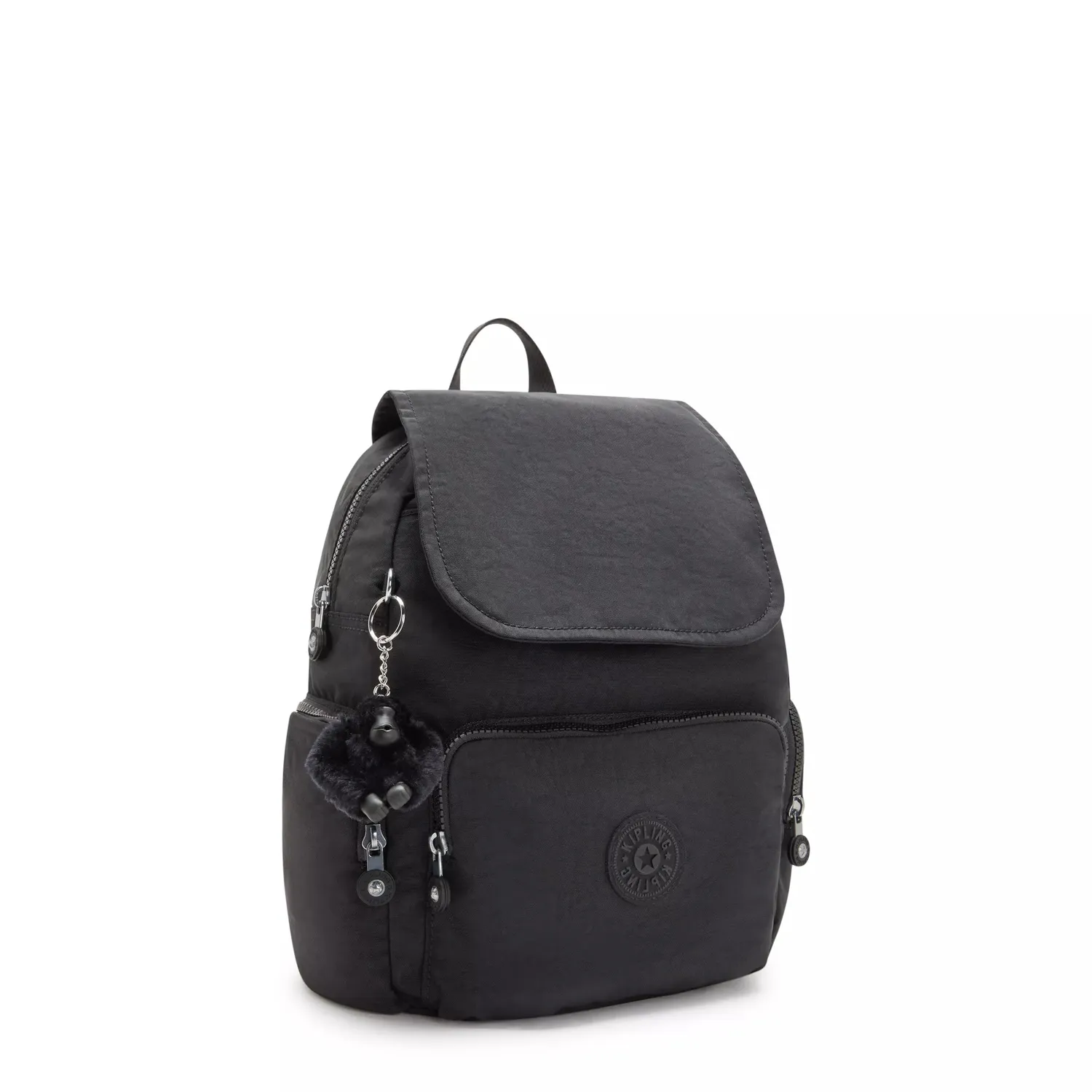 Kipling City Zip S rugzak Black Noir klein zwart basic