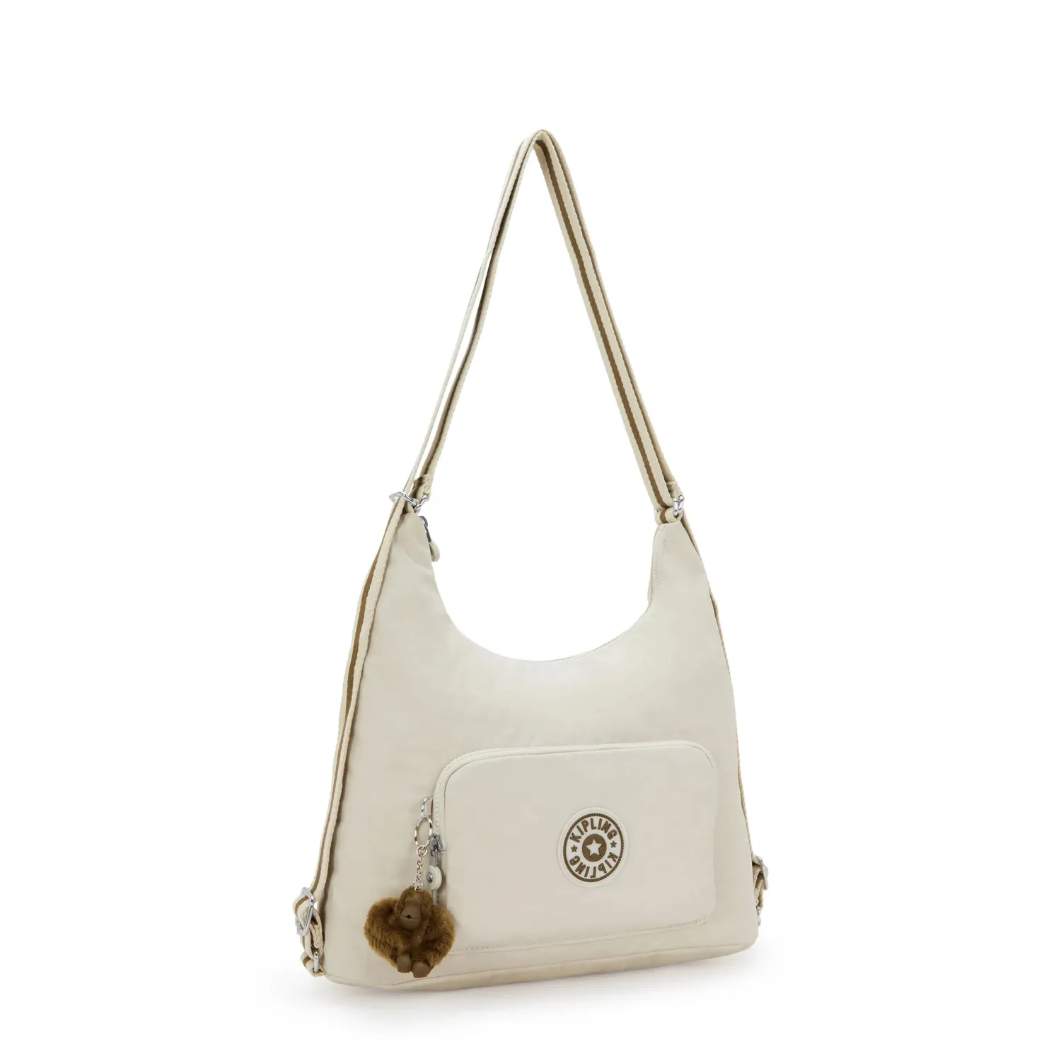 Kipling Yenna schoudertas Soft Sand medium multifunctioneel