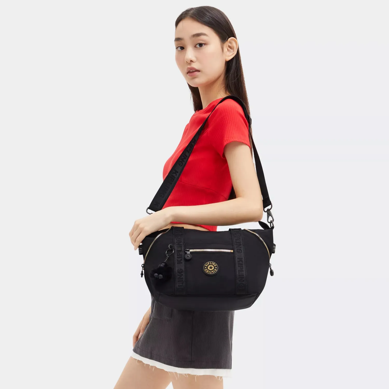Kipling Art Mini schoudertas Glorious Gold klein verstelbaar