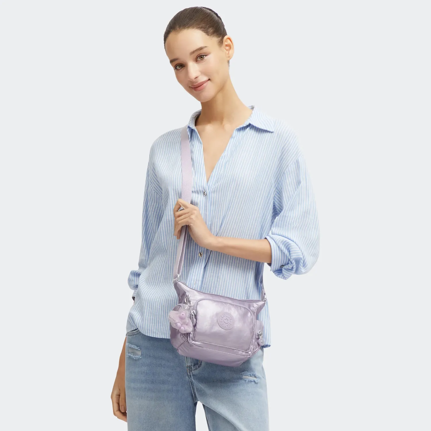 Kipling Gabbie Mini schoudertas Klein Lilac Moon Metallic waterafstotend