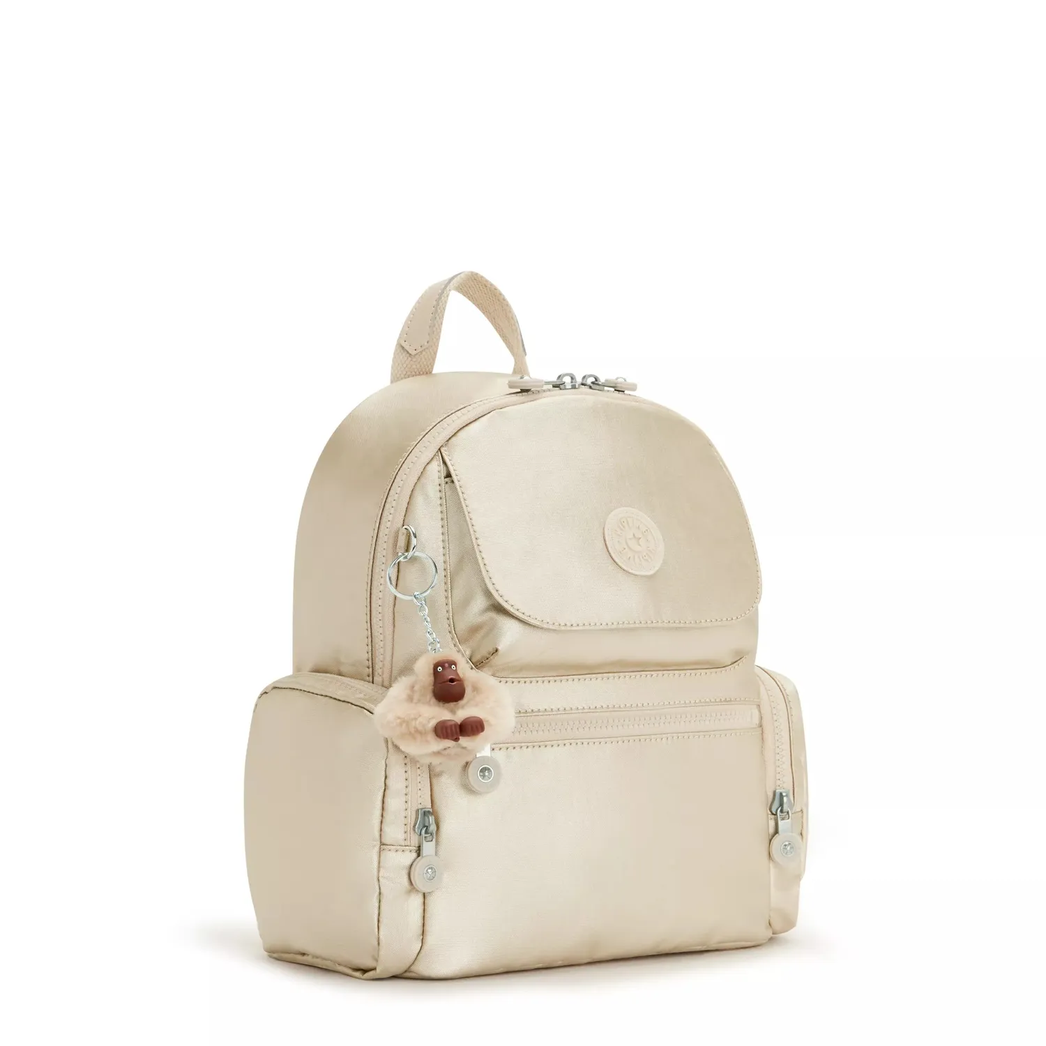 Kipling Matta rugzak Medium Starry Gold Metallic