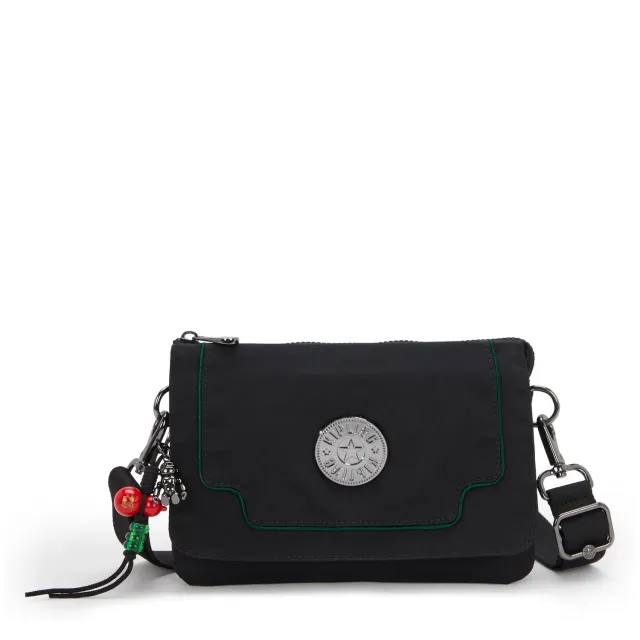Kipling Riri Flap crossbodytas New Lunar Black Klein satijn