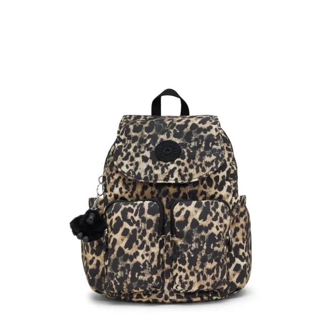 Kipling City Pocket S rugzak Wild Leopard Klein klepvak