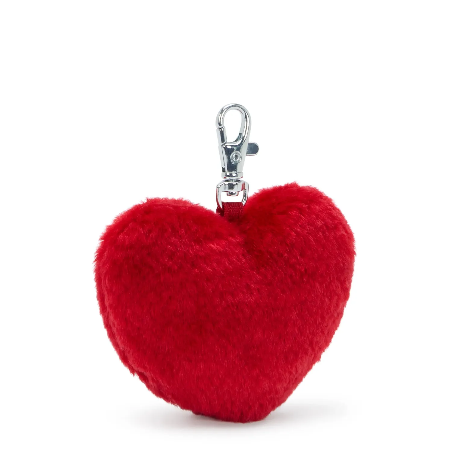 Kipling Furry Heart Charm tashanger Red Rouge klein