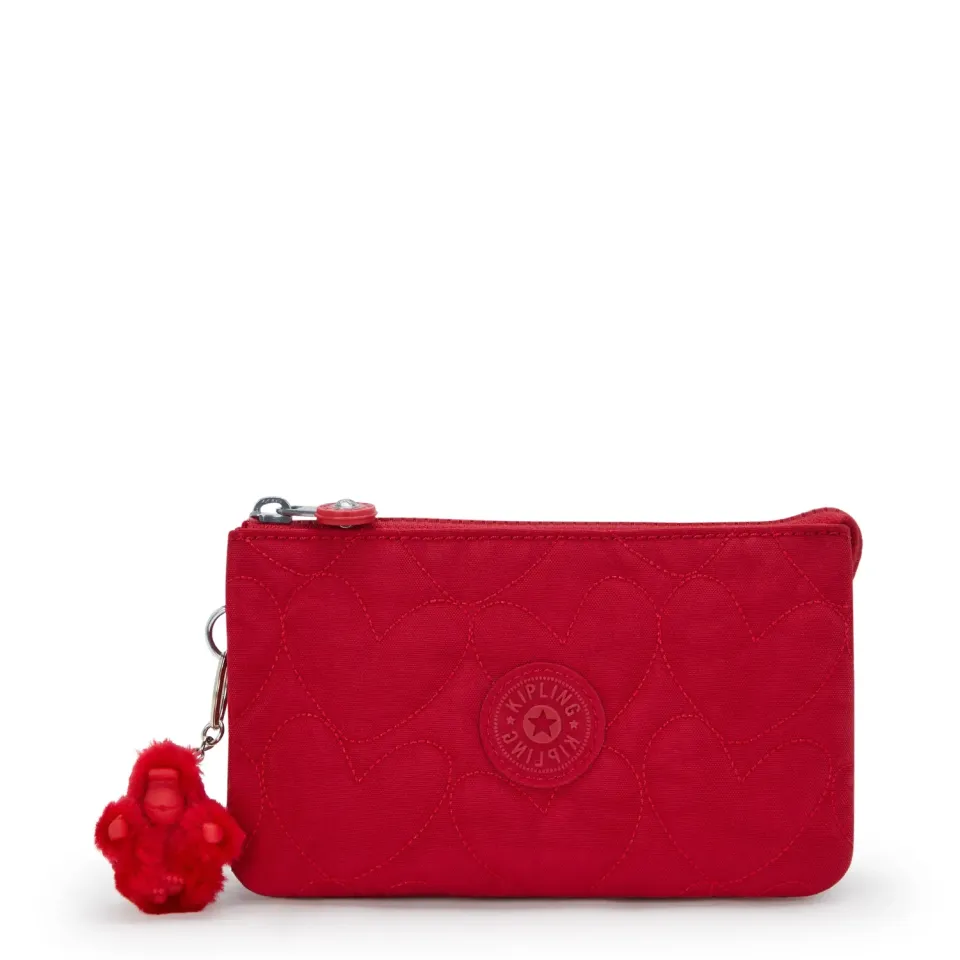 Kipling Creativity L tasje Groot Many Hearts Red harten