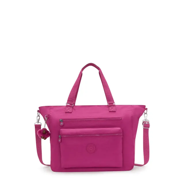 Kipling Isaac handtas Purple Wine groot met ritsvakken