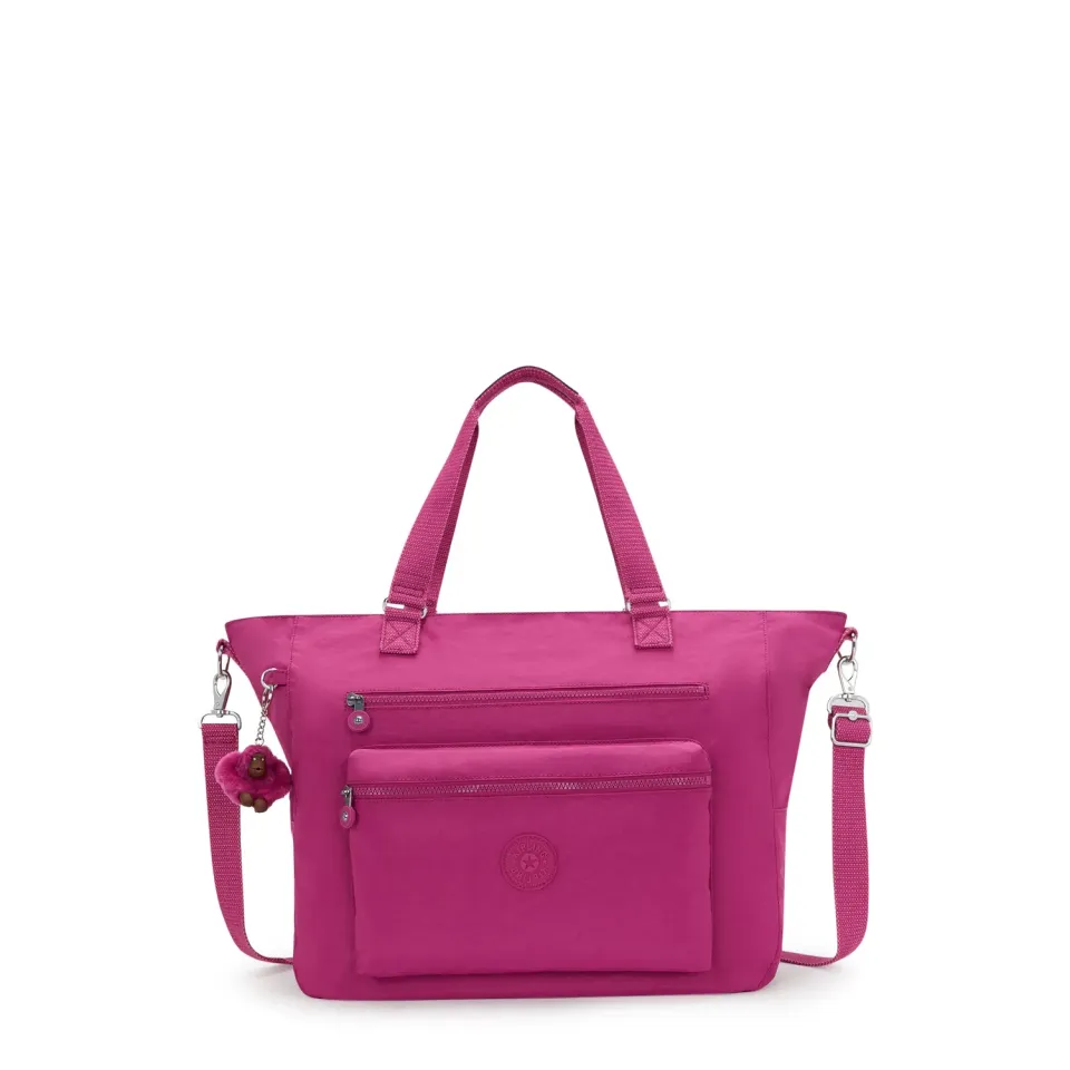 Kipling Isaac handtas Purple Wine groot met ritsvakken