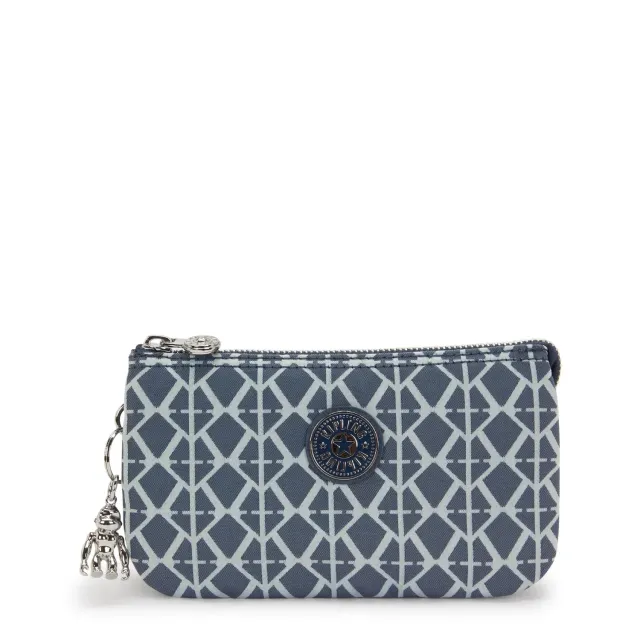 Kipling Creativity L pouch Navy Sign Jacquard waterafstotend