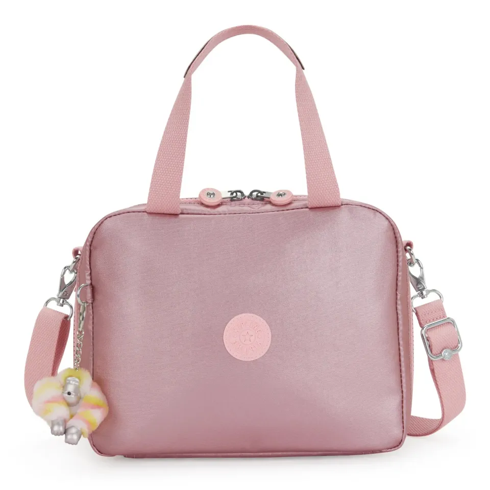 Kipling Miyo Lunchtas Groot Bronze Pink Metallic koeltas