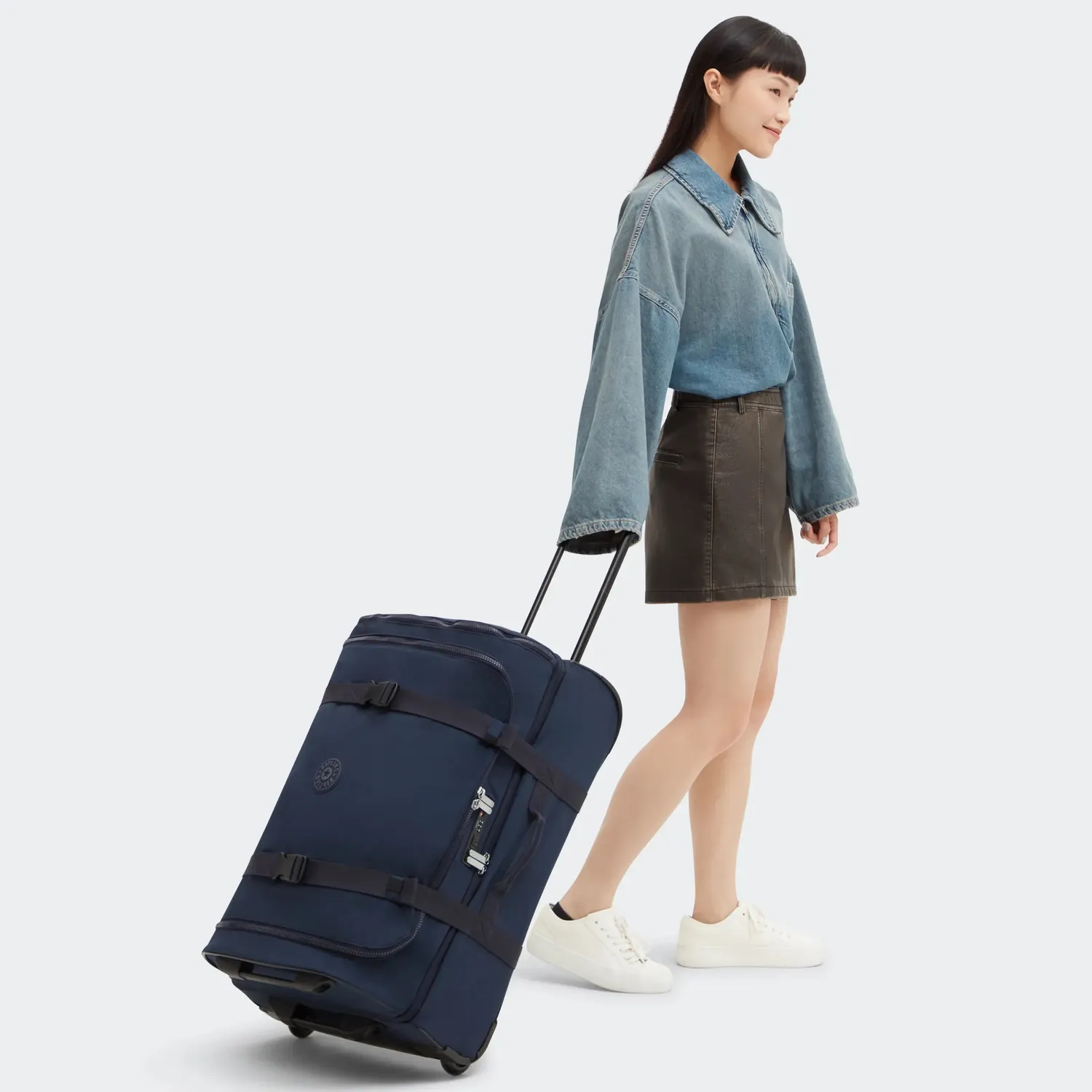 Kipling Aviana M reistas met wielen Blue Bleu 2 Medium