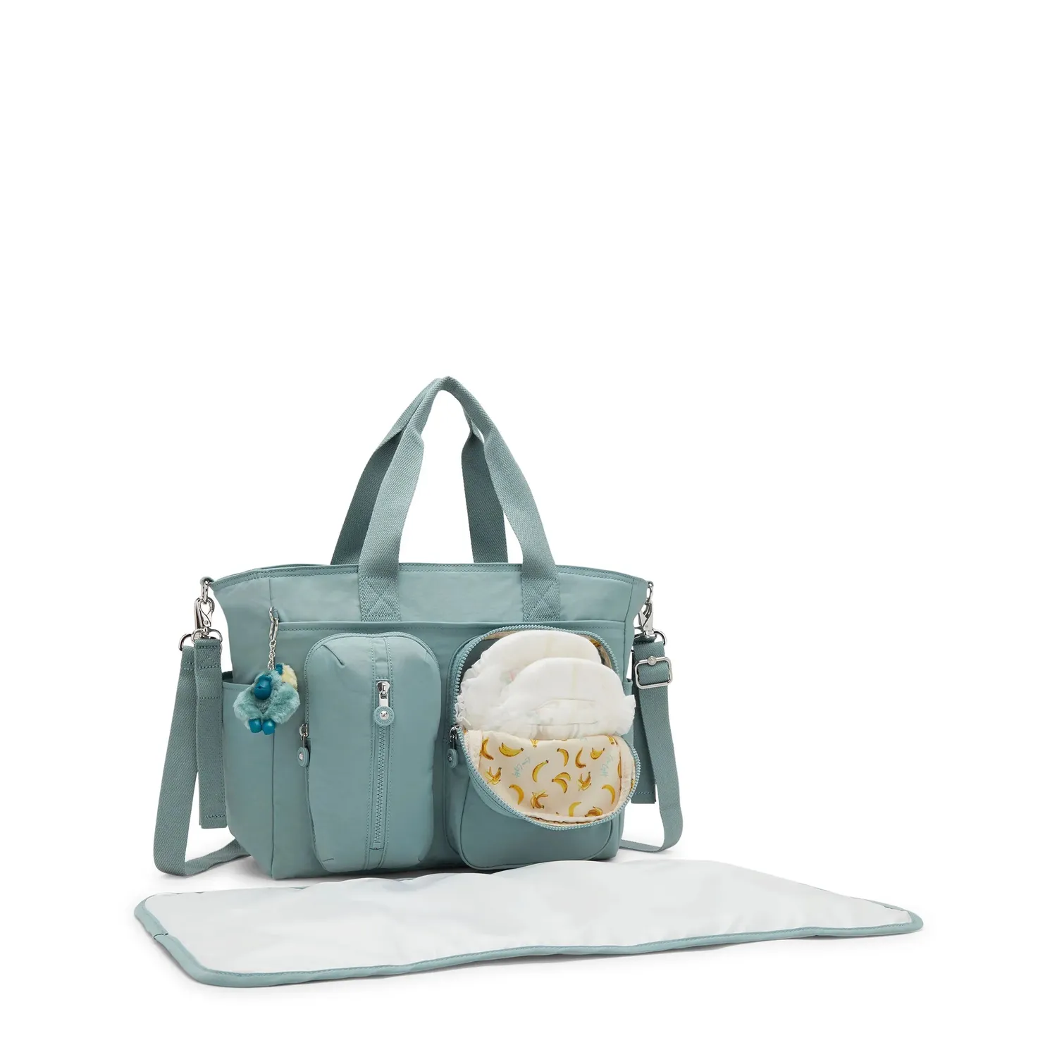 Kipling Babygear babytas Medium Tiny Green Air met matje