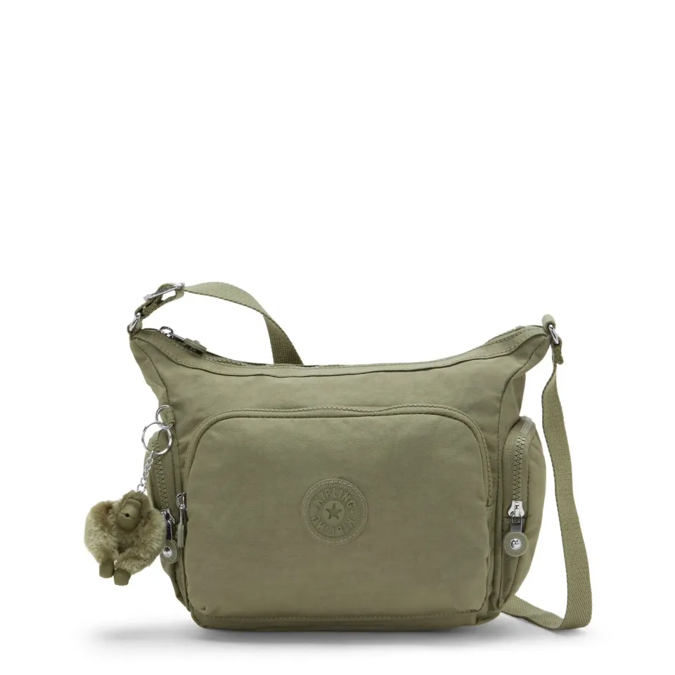 Kipling Gabb S crossbody tas Medium Almost Sage met binnenvakken