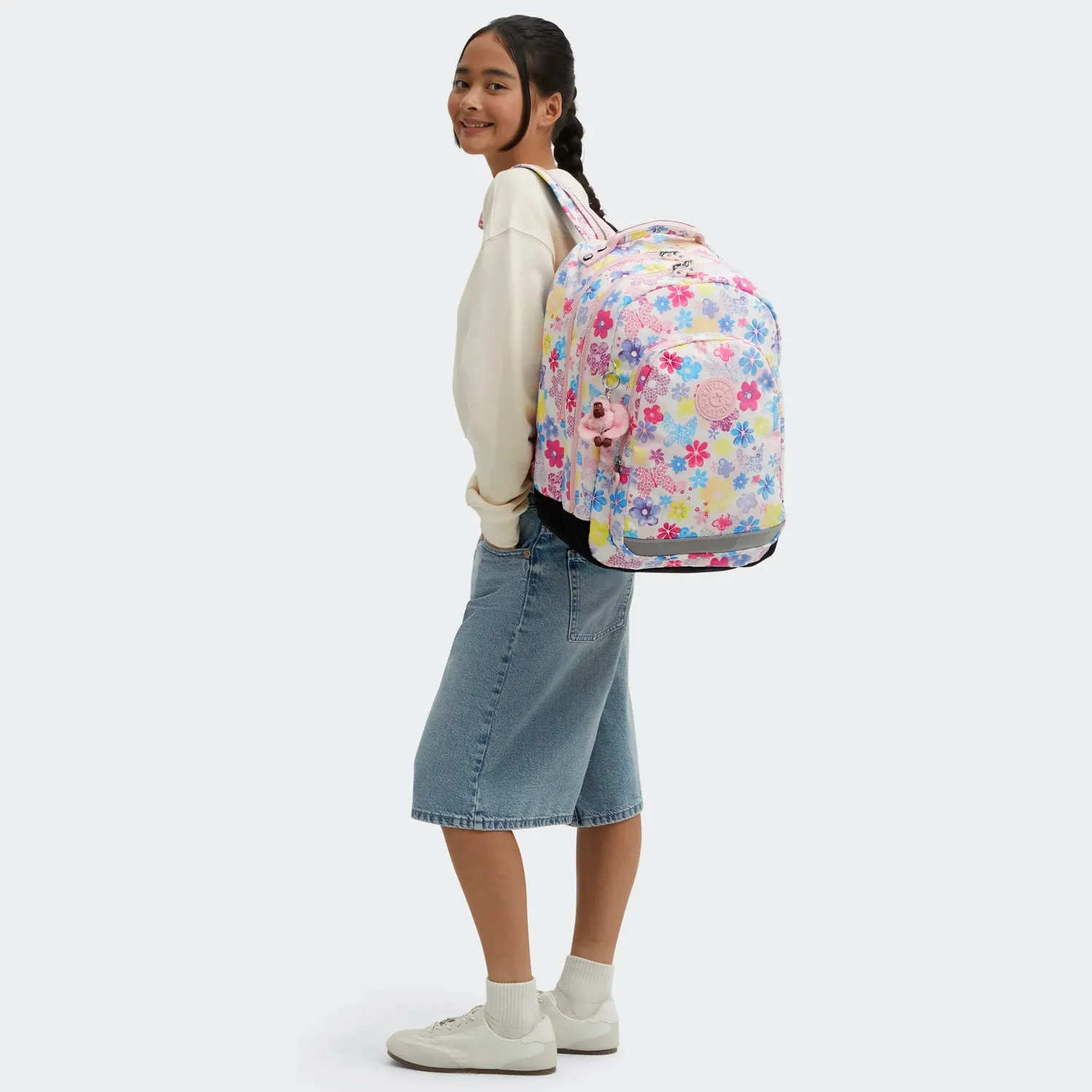 Kipling Class Room rugzak Groot Flower Stamp 15 inch