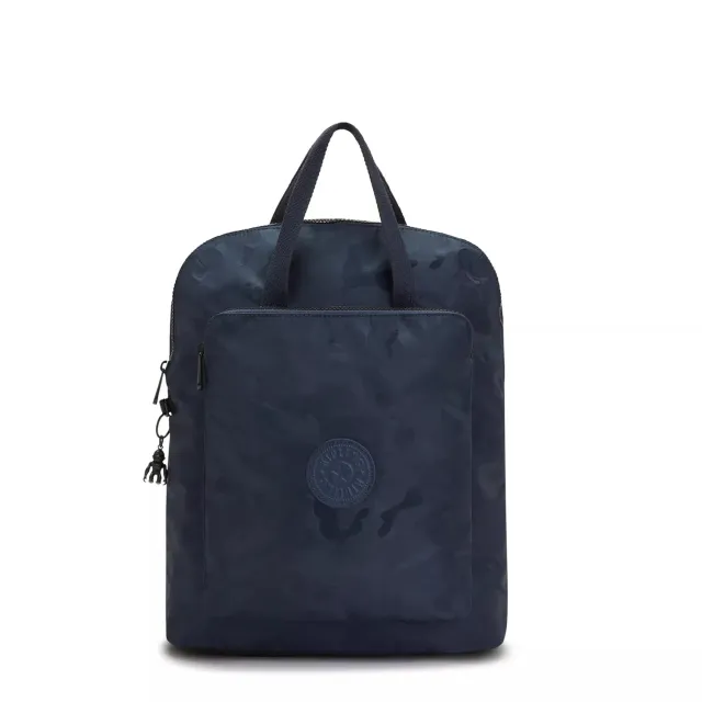 Kipling Kazuki rugzak Medium Satin Camouflage Blue laptop