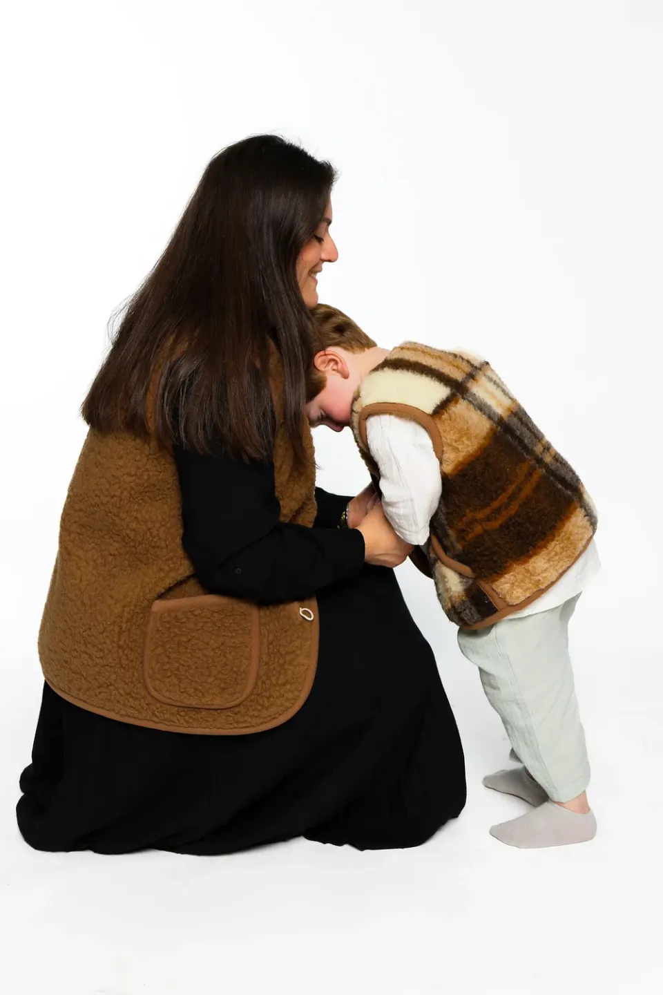 Love for Childrenn wollen bodywarmer volwassenen bruin