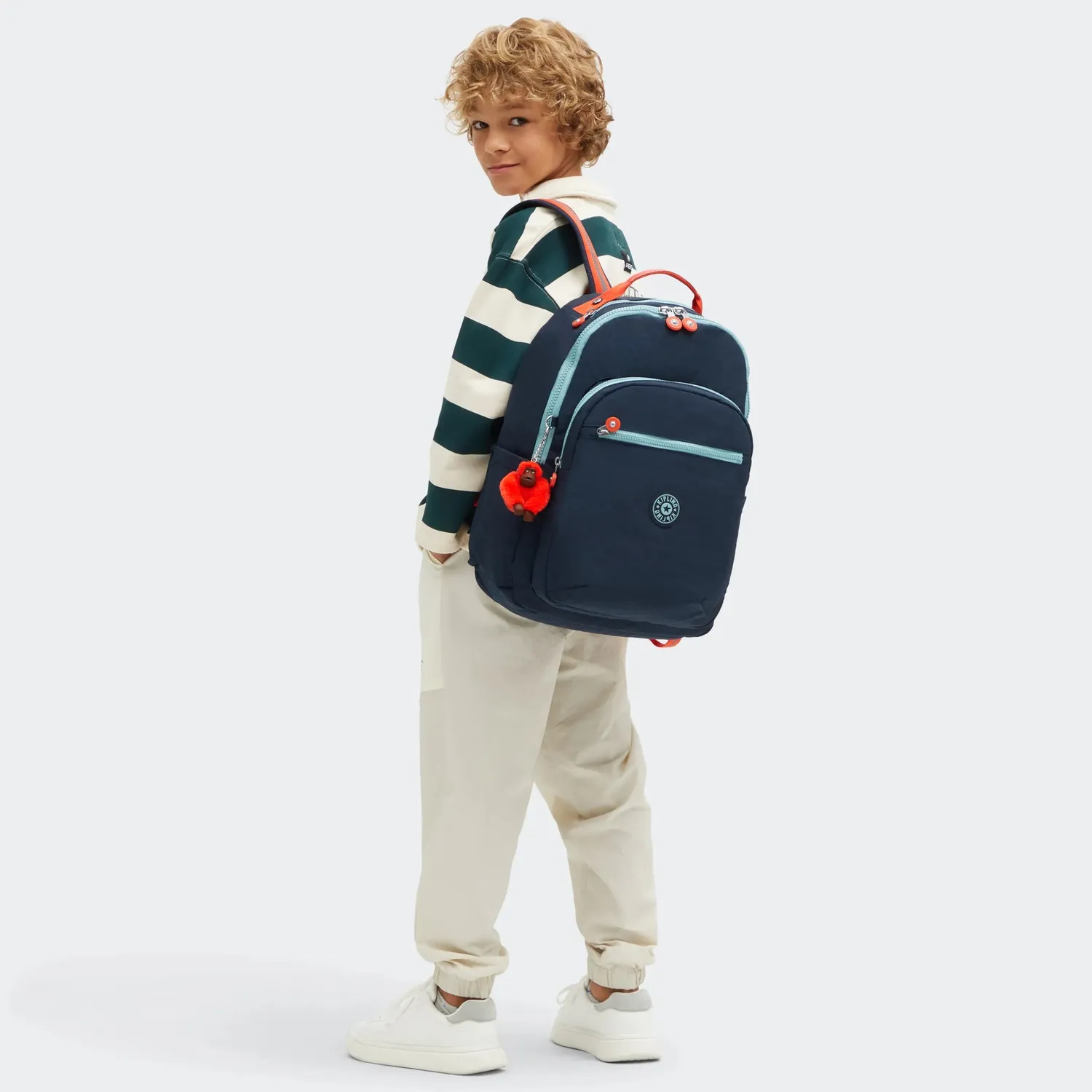Kipling Seoul rugzak Groot Cosmo Blue Combo waterafstotend