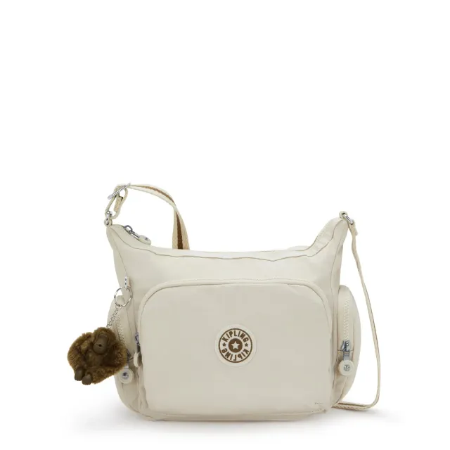 Kipling Gabb S crossbodytas Soft Sand Medium met sleutelkoord