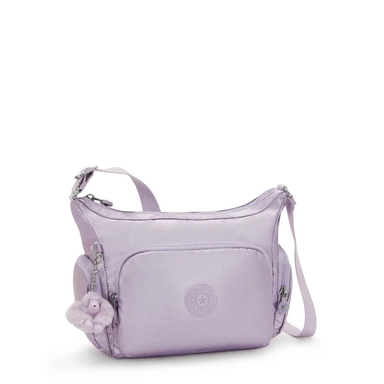 Kipling Gabb S crossbodytas Medium Lilac Moon metallic glans