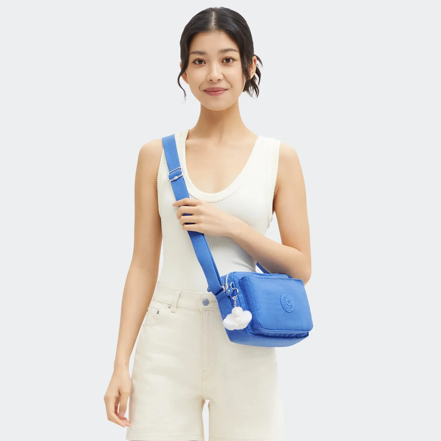 Kipling Abanu M tas Medium Cocktail Blue crossbody