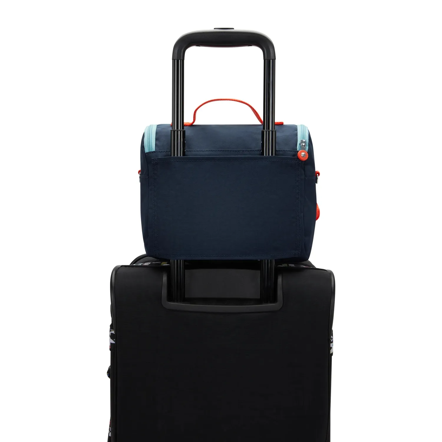 Kipling New Kichirou lunchtas Groot Cosmo Blue Combo trolleybevestiging
