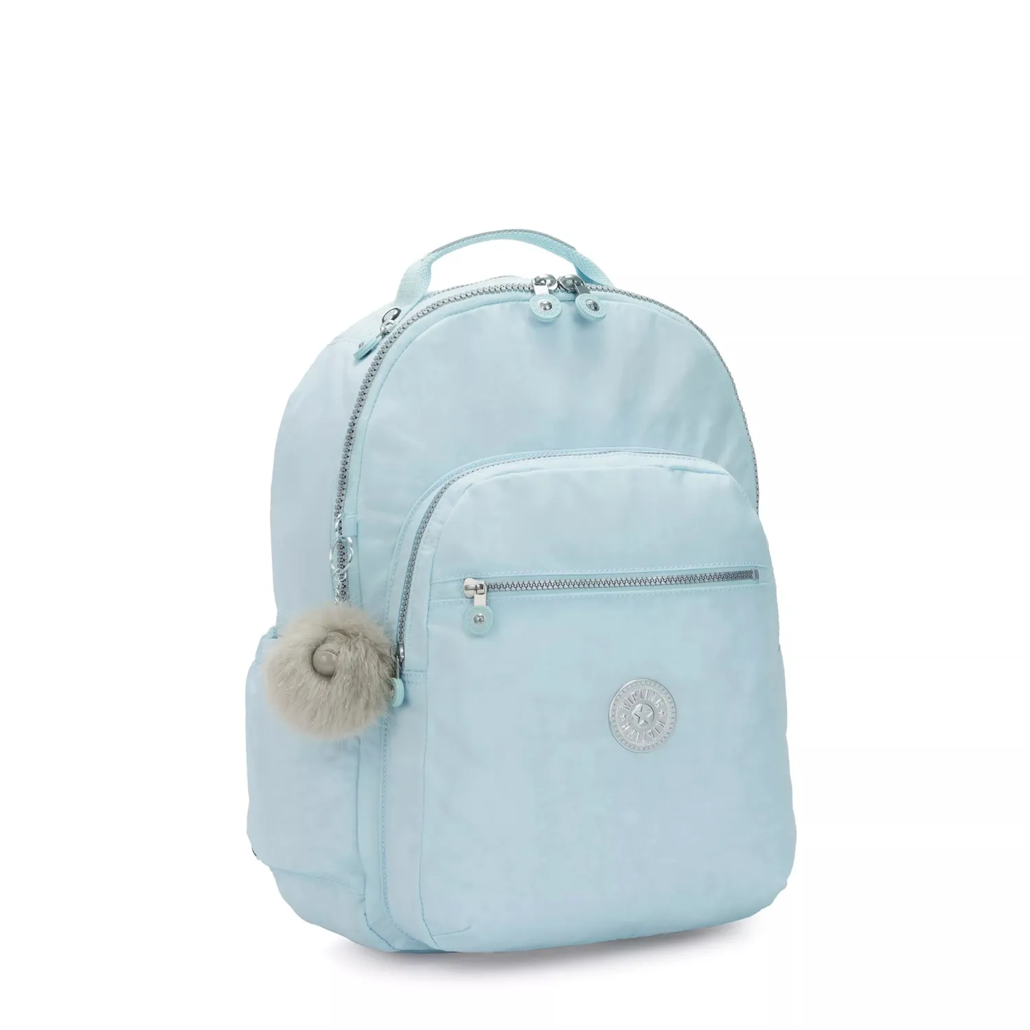 Kipling Seoul rugzak Groot Bridal Blue met 15 inch vak