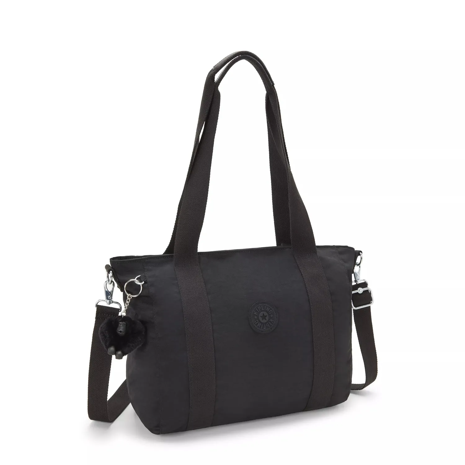 Kipling Asseni S shopper Black Noir klein met schouderriem