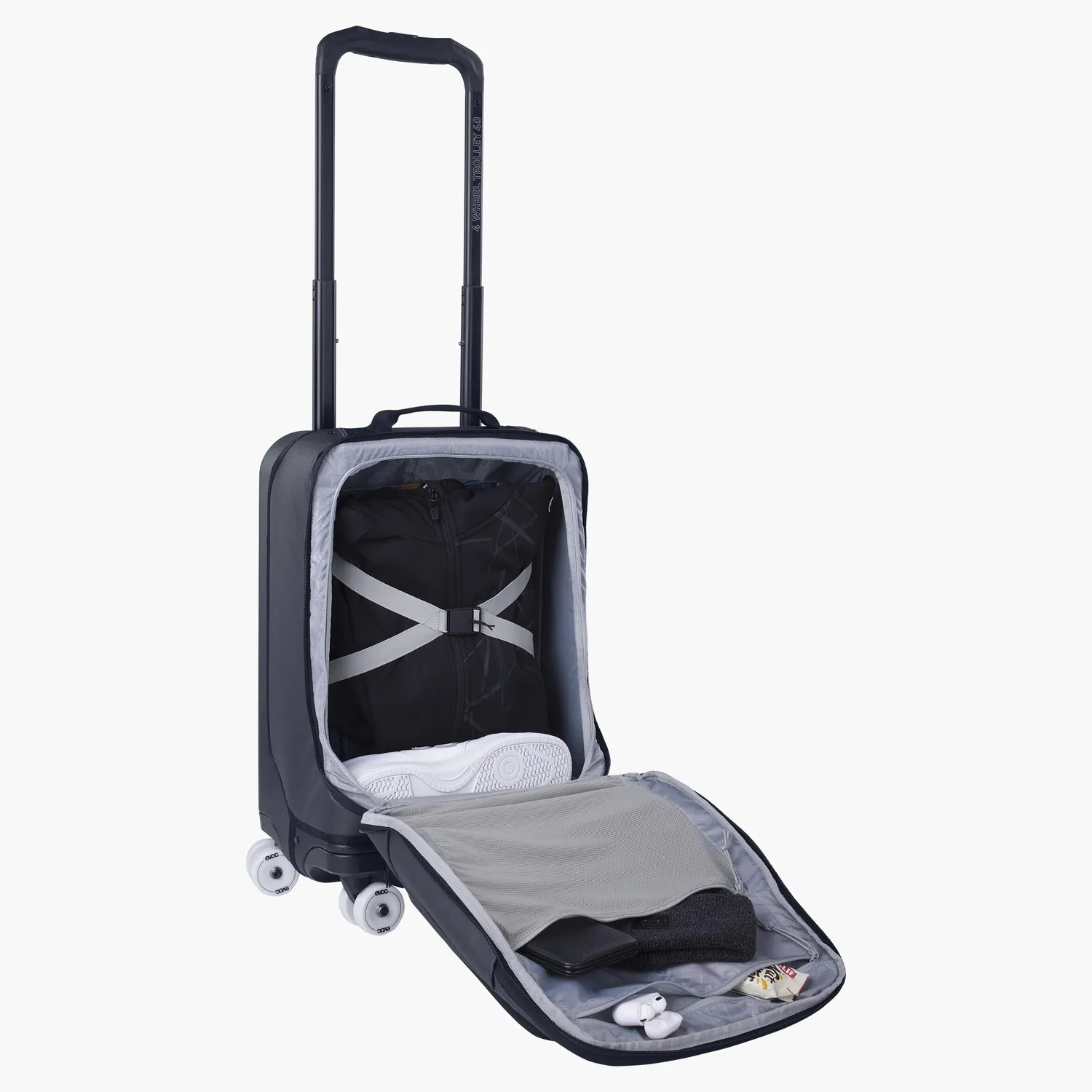 Evoc 4-Wheel Trolley 40 reiskoffer carbon grey handbagage
