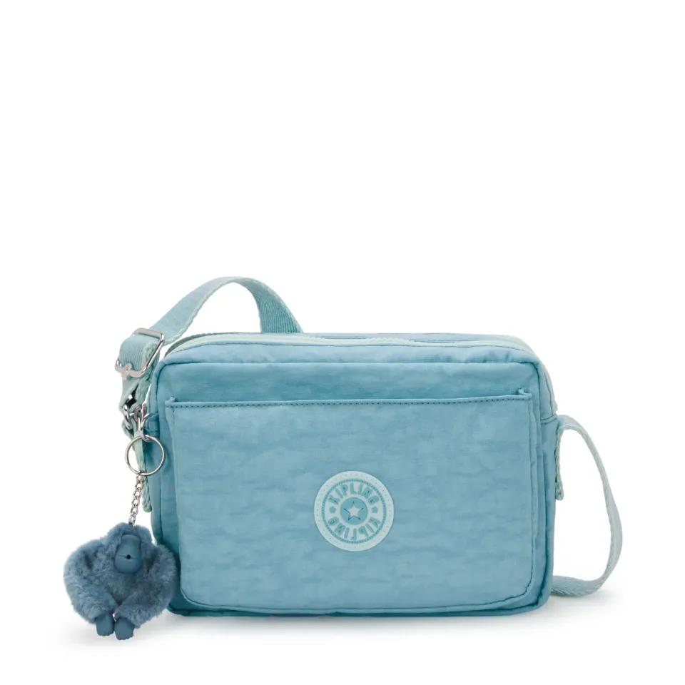 Kipling Abanu M crossbody tas Blue Cool – 2 vakken