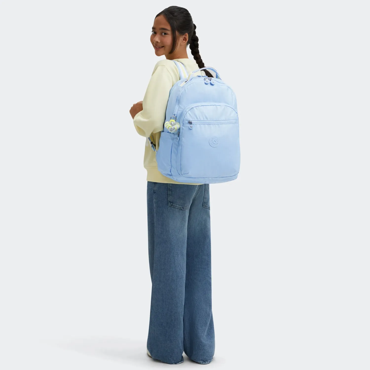 Kipling Seoul Lap rugzak Groot Clear Sky Metallic 15 inch