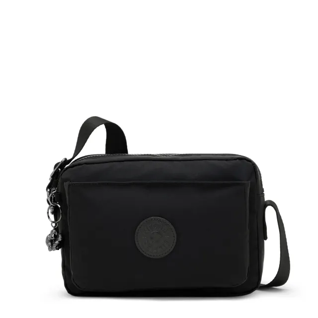 Kipling Abanu M crossbody tas Infinite Black medium met ritsvakken
