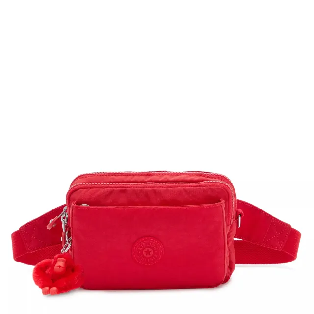 Kipling Abanu Multi schoudertas Klein Red Rouge dubbele rits