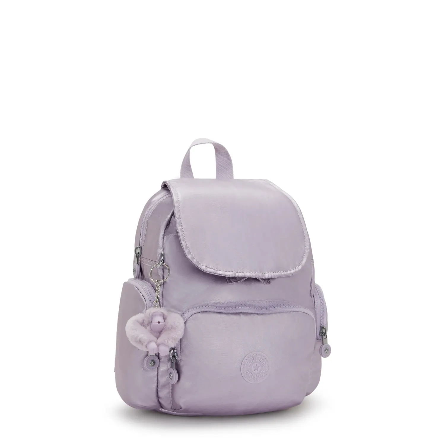 Kipling City Zip Mini rugzak Lilac Moon Metallic klein glans