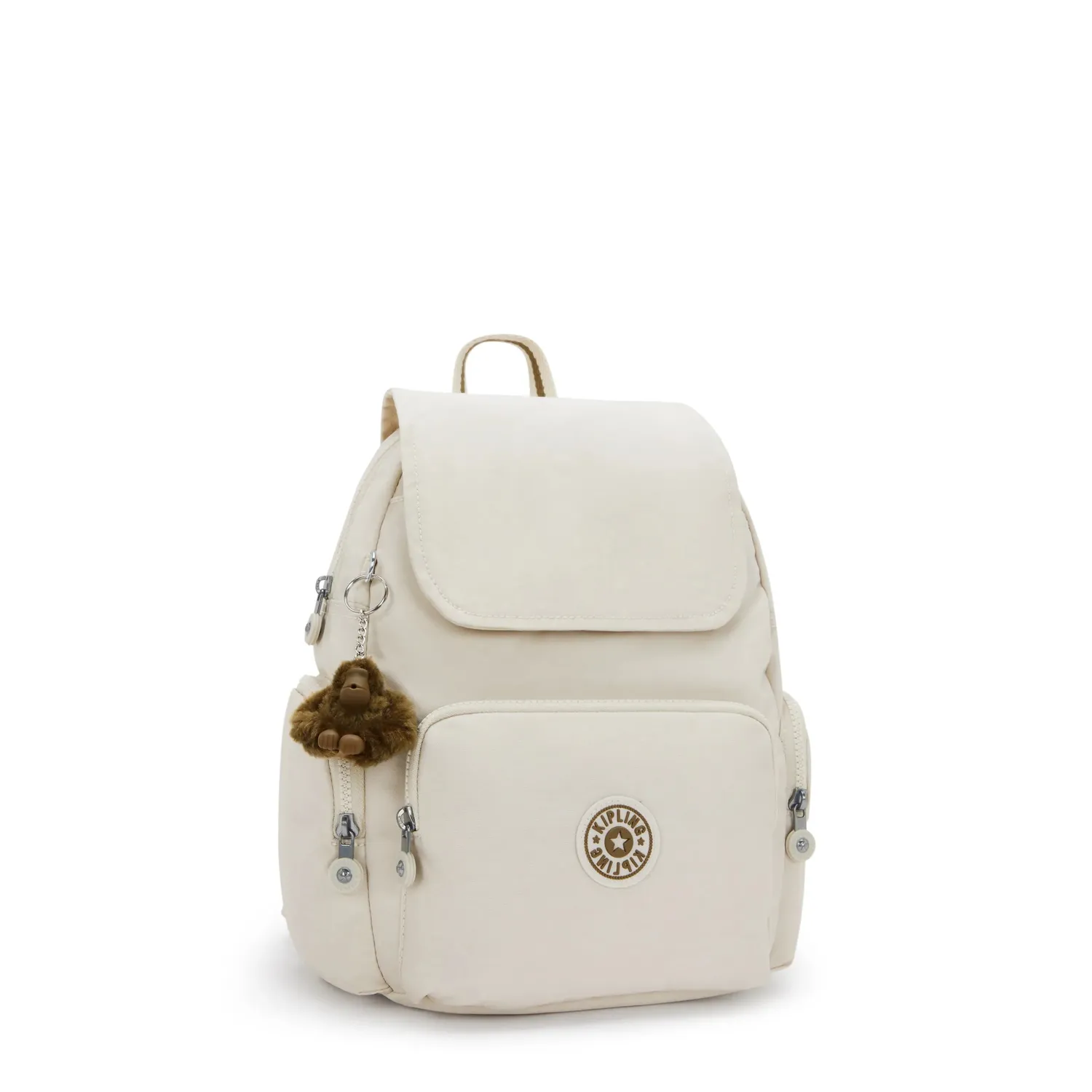 Kipling City Zip S rugzak Soft Sand klein met veel vakken