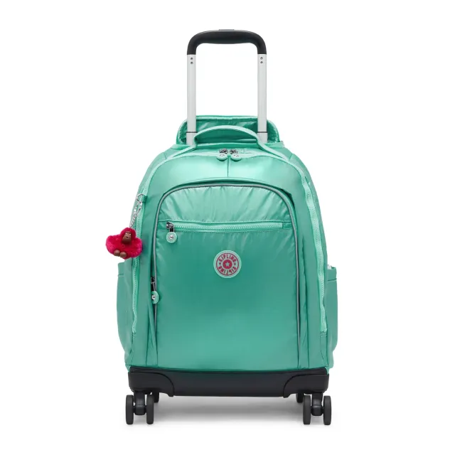 Kipling New Zea rugzak met wielen Oasis Mint Metallic groot