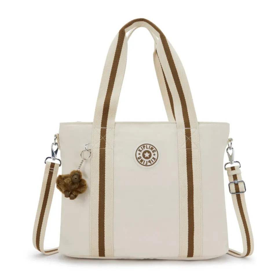 Kipling Minta L Up schoudertas Soft Sand Groot ritsvak