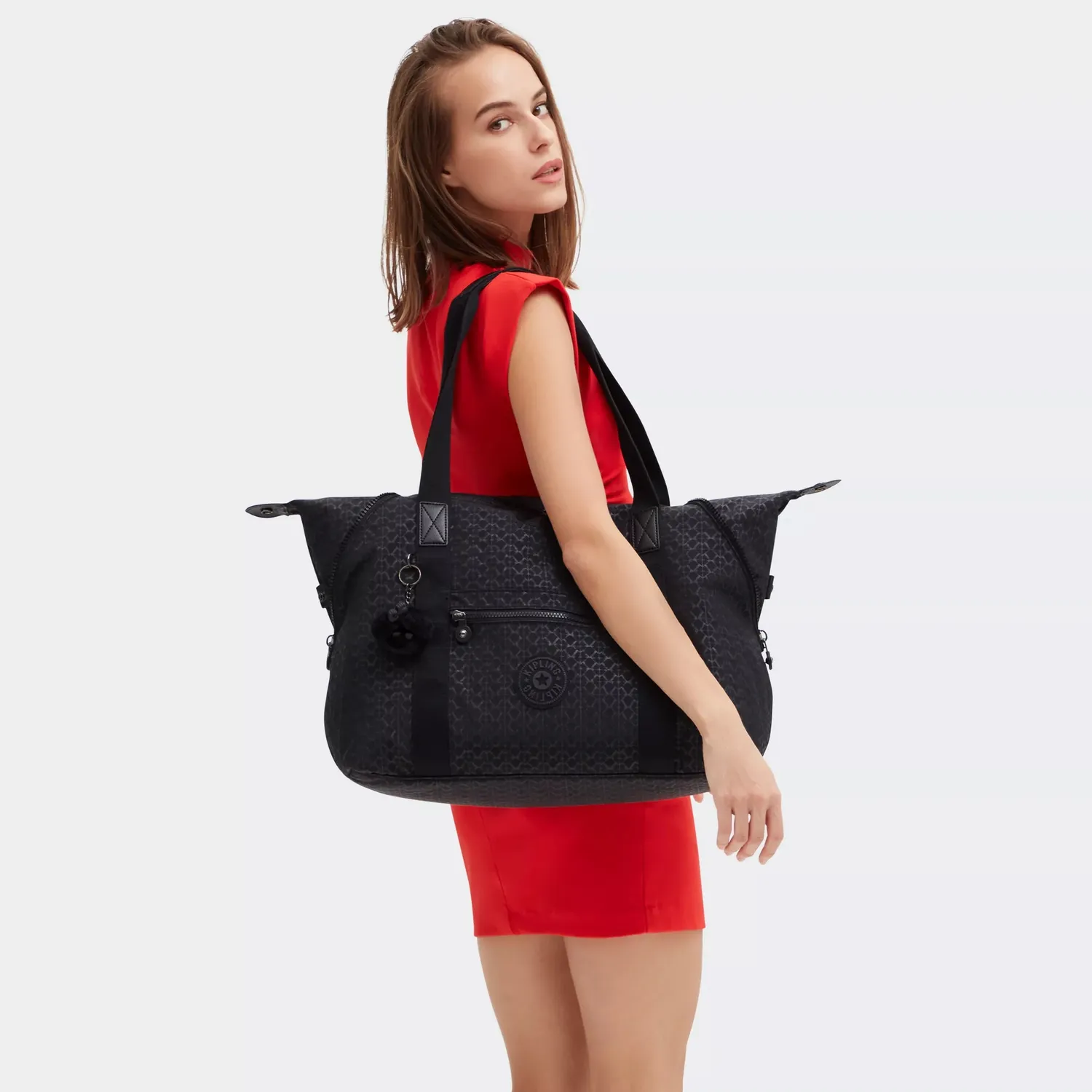 Kipling Art M weekendtas Signature Emb groot print