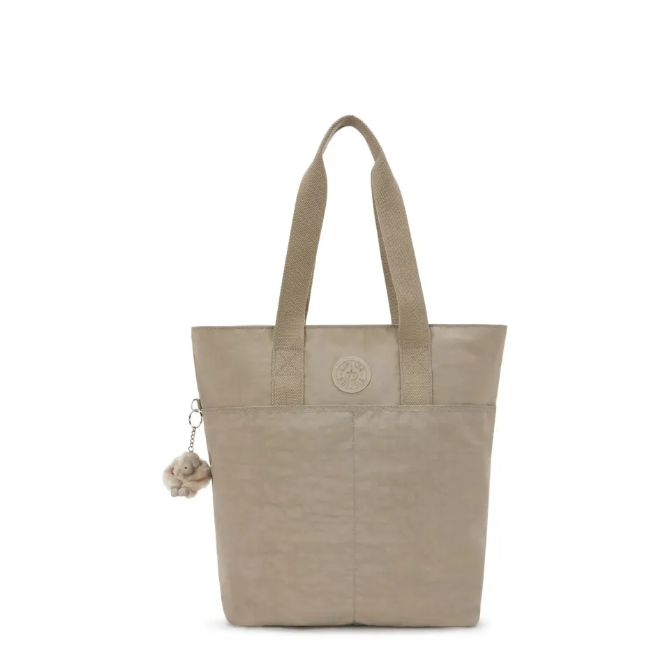 Kipling Hanifa shopper groot Soft Taupe 15 inch laptopvak