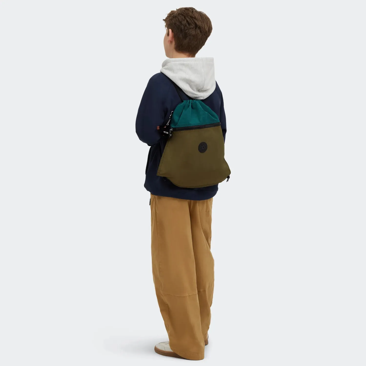 Kipling Supertaboo gymtas Black Khaki Block Medium waterafstotend