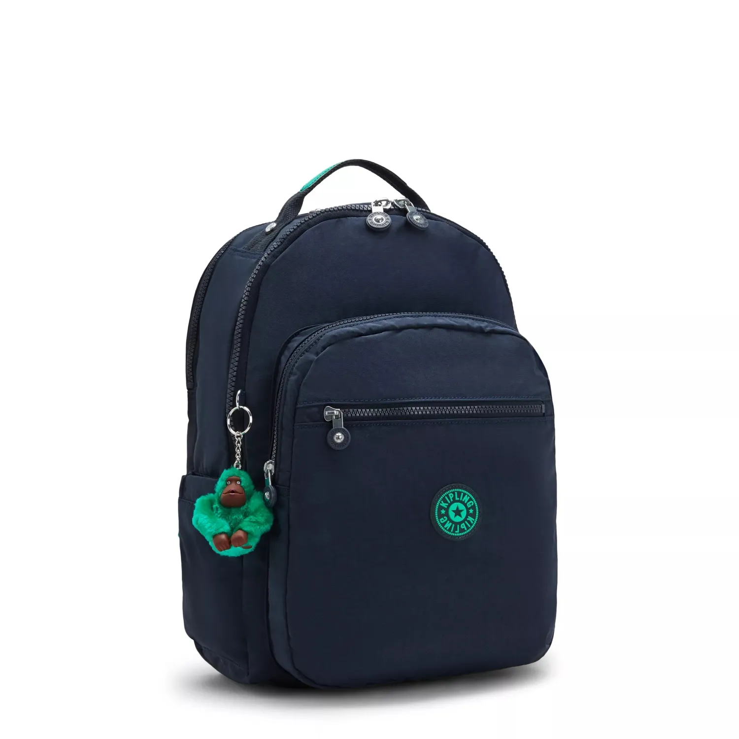 Kipling Seoul Lap rugzak Blue Green Block groot 15 inch laptop