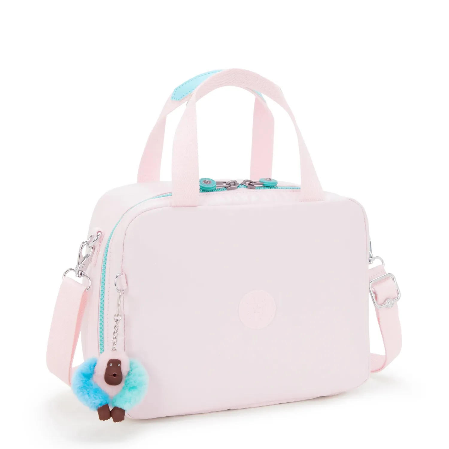 Kipling Miyo lunchtas Groot Sea Pink Metallic glans