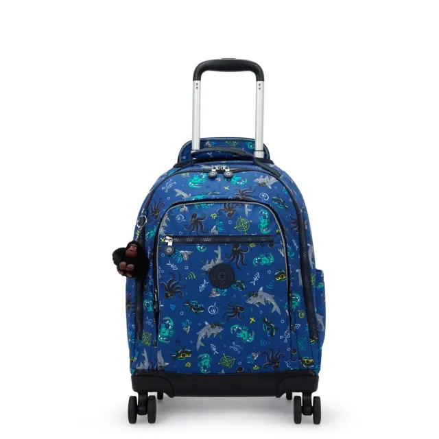 Kipling New Zea rugzak met wielen Undersea Party Groot trolley