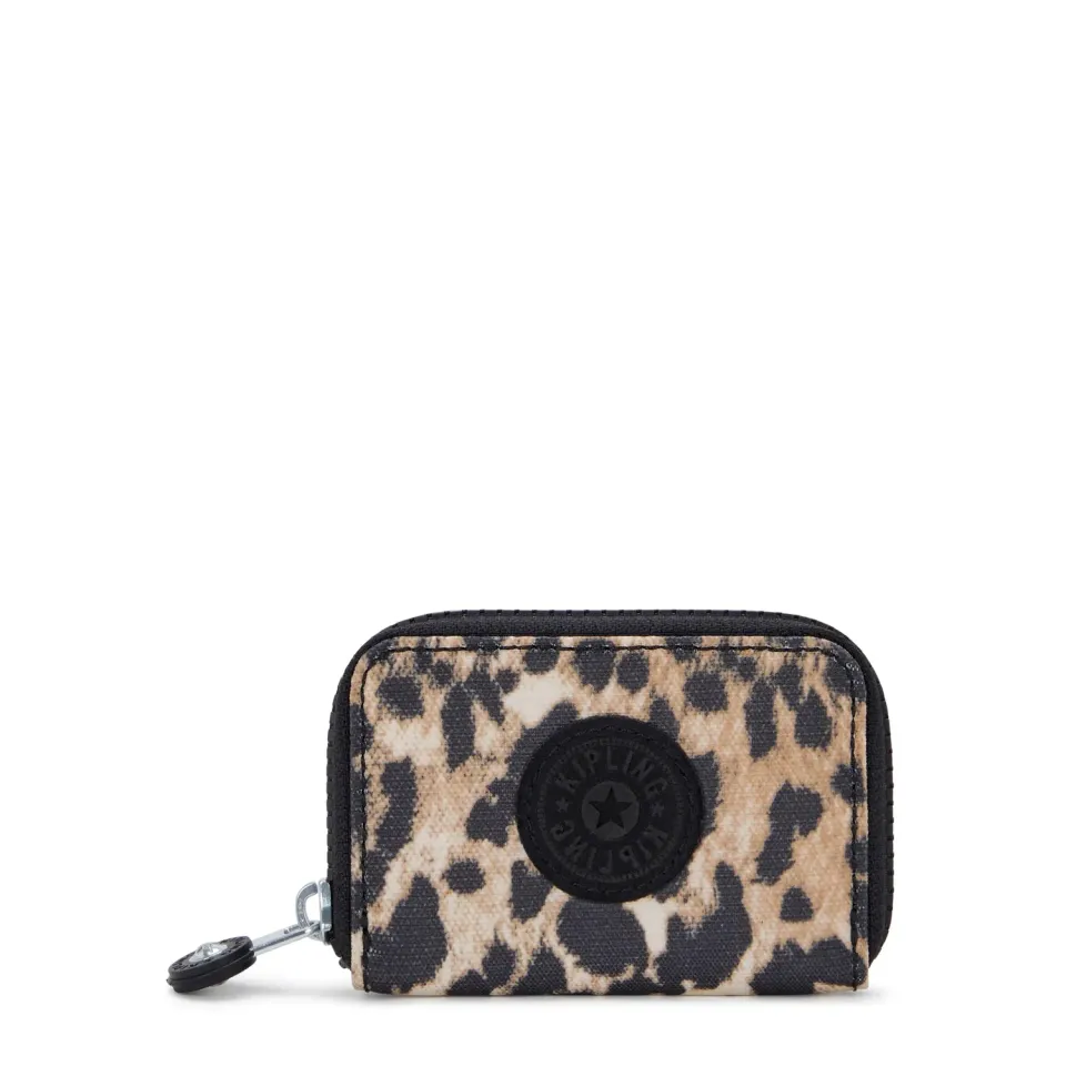 Kipling Cash Buddy portemonnee Wild Leopard klein met rits