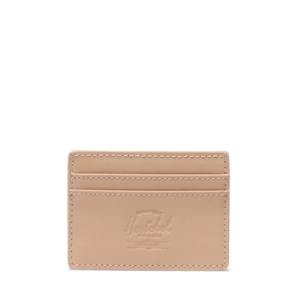 Herschel Charlie kaarthouder leer zwart compact