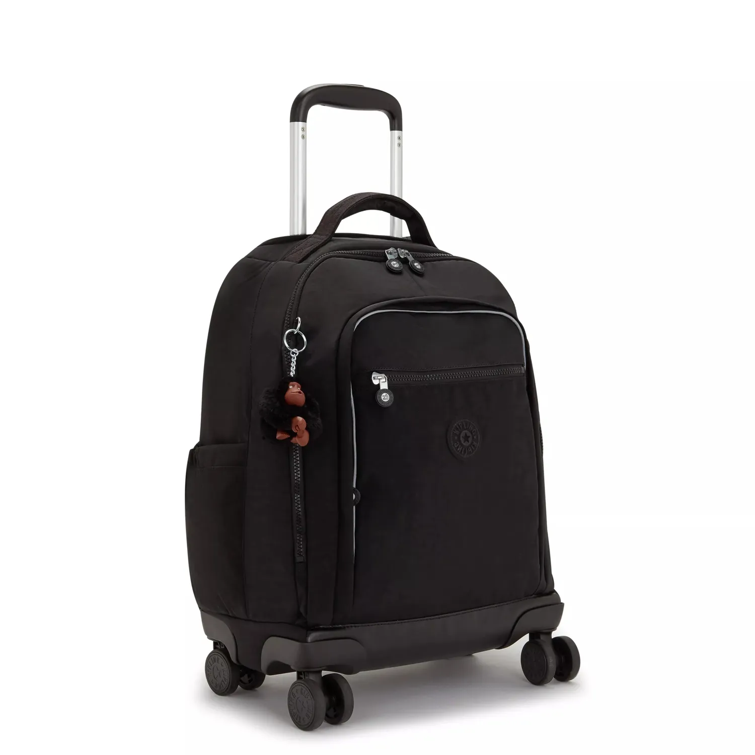 Kipling New Zea rugzak met wielen True Black groot laptopvak