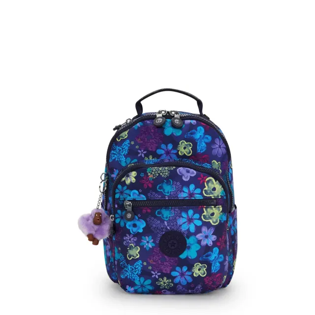 Kipling Seoul S rugzak Klein Dark Flower Stamp 11 inch vak